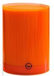 Подставка для ножей овальная (лапша) оранжевая, корпус акрил