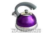 Чайник 2,5л К-24 ТимА Фиолетовый, тройное дно, бакелитовая ручка, свисток